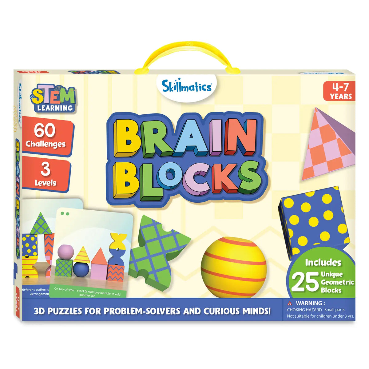 Skillmatics Brain Blocks 3D Early STEM Building Blocks for Kids