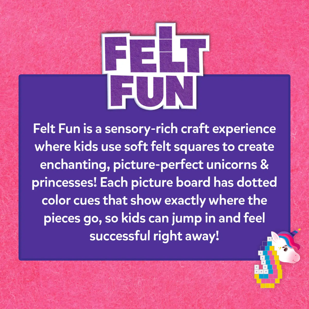 Skillmatics Felt Fun Unicorns and Princesses Reusable 3D Craft Kit Ages 3 to 8