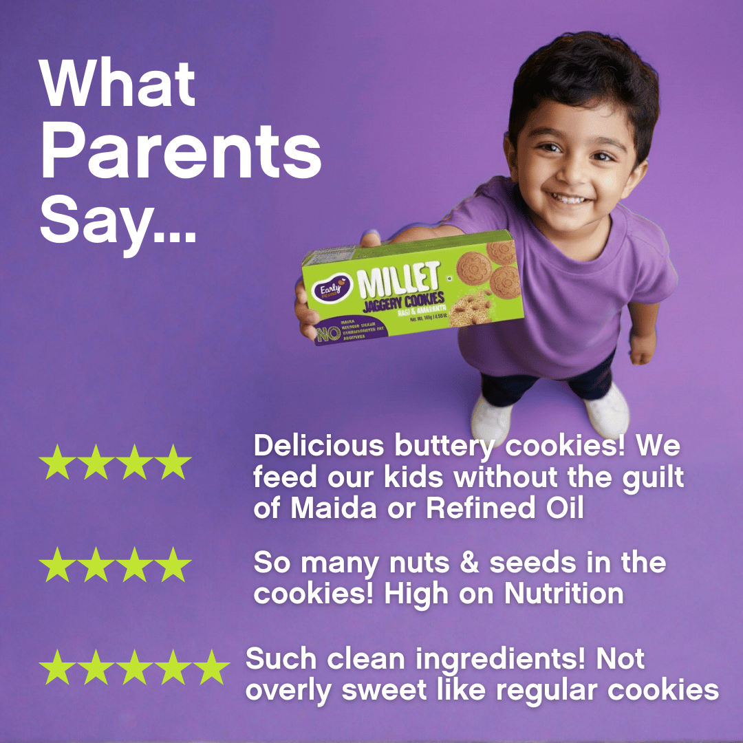Early Foods Chota Pack Ragi and Amaranth Jaggery Cookies