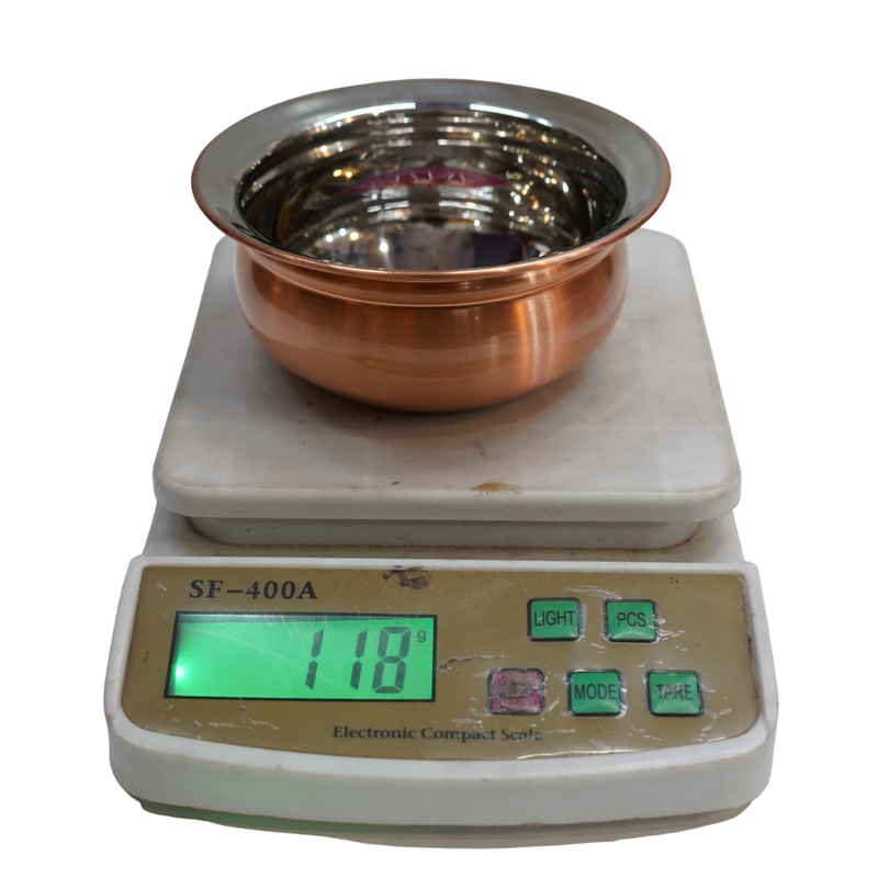 Steel Copper Bottom Serving Bowl 118g Set 1