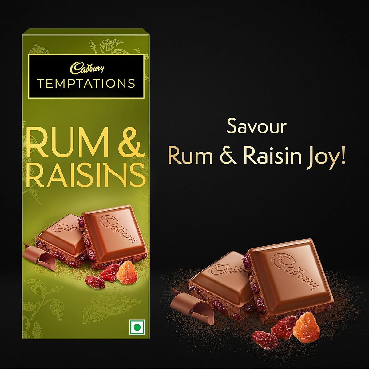 Cadbury Temptation Rum and Raisin Chocolate 70g