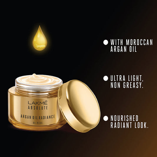 Lakme Absolute Argan Oil Radiance Oil-In Gel, 50G