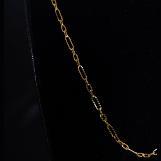 Pure Gold Plain Chain With Paperclip Design 4.87g