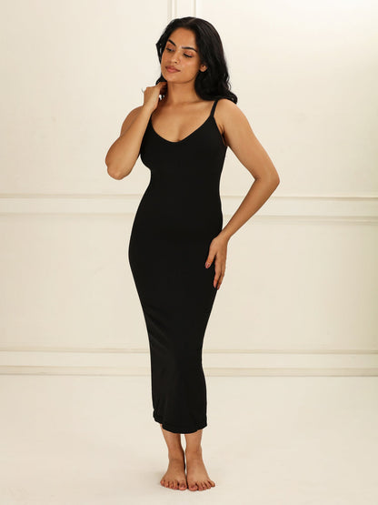 UNDERNEAT Bodycon Dress with Built-In Bra - Black - view 3