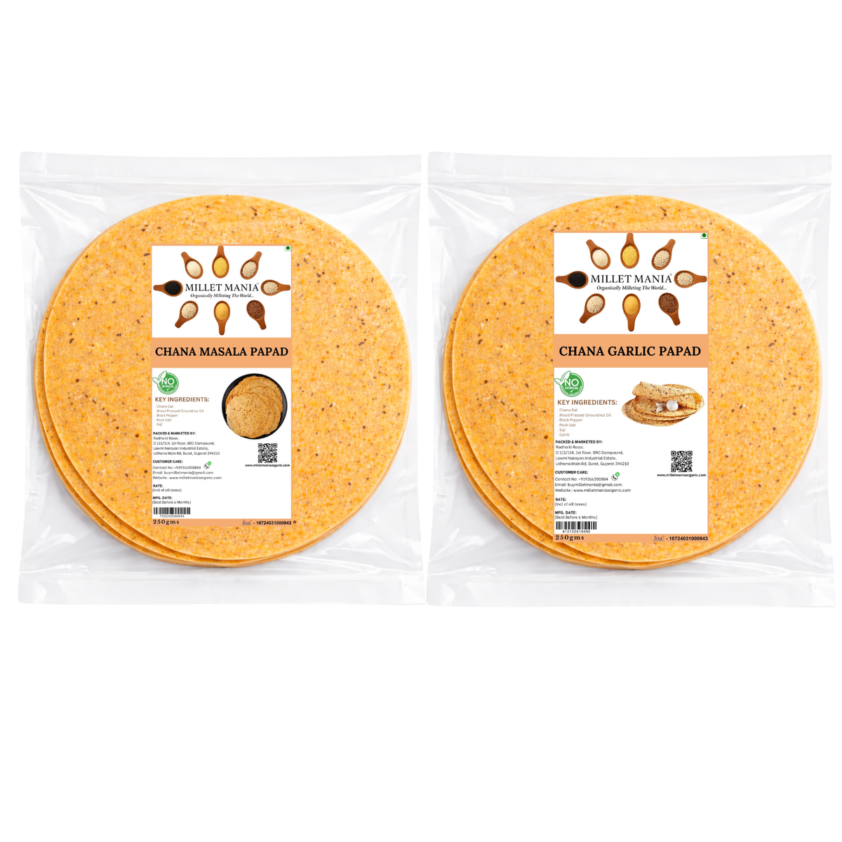 Millet Mania Chana Papad
