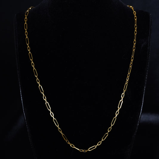 Pure Gold Plain Chain With Paperclip Design 4.87g