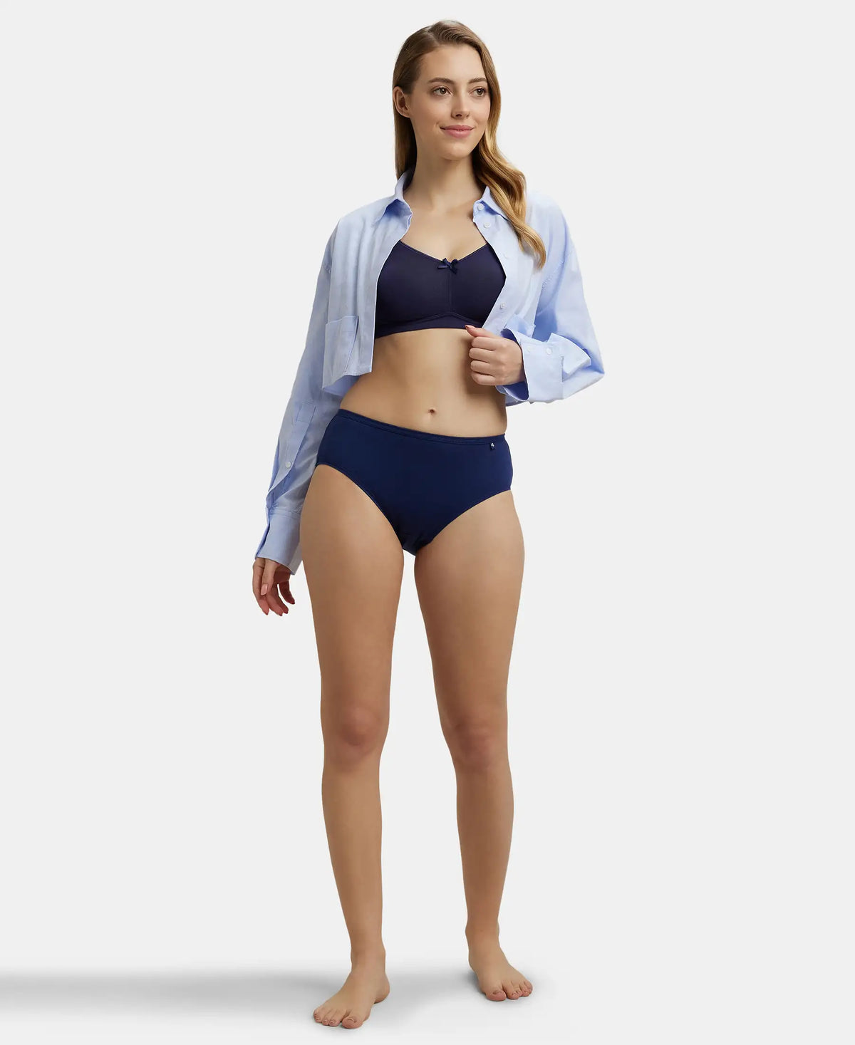 Jockey High Coverage Cotton Hipster With Concealed Waistband | Dark Assorted | Pack of 3