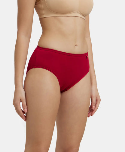 High Coverage Super Combed Cotton Hipster With Concealed Waistband And Stayfresh Treatment Dark Assorted Pack Of 3 1406