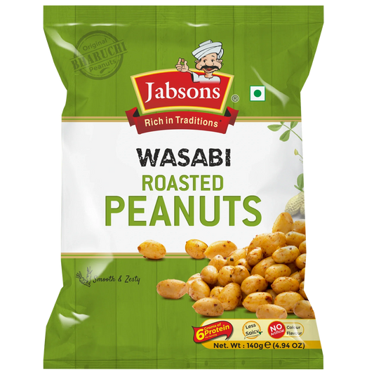 Jabsons Foods Wasabi Roasted Peanuts