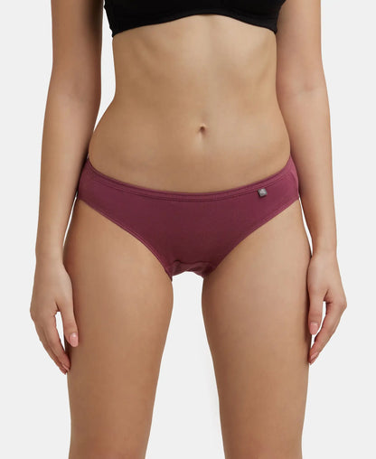 Jockey Medium Coverage Cotton Bikini With Concealed Waistband | Dark Assorted | Pack of 3