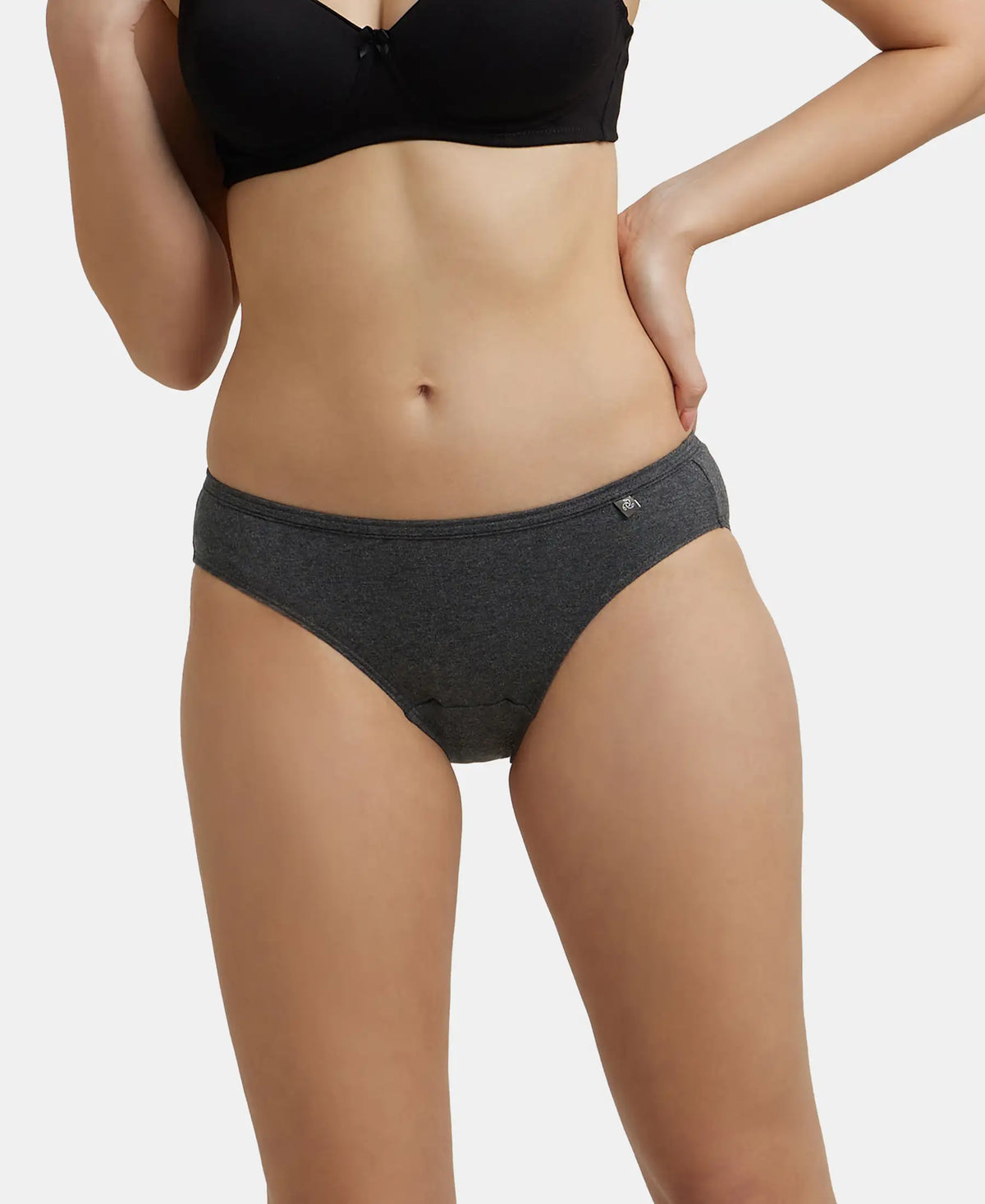 Jockey Medium Coverage Cotton Bikini With Concealed Waistband | Dark Assorted | Pack of 3