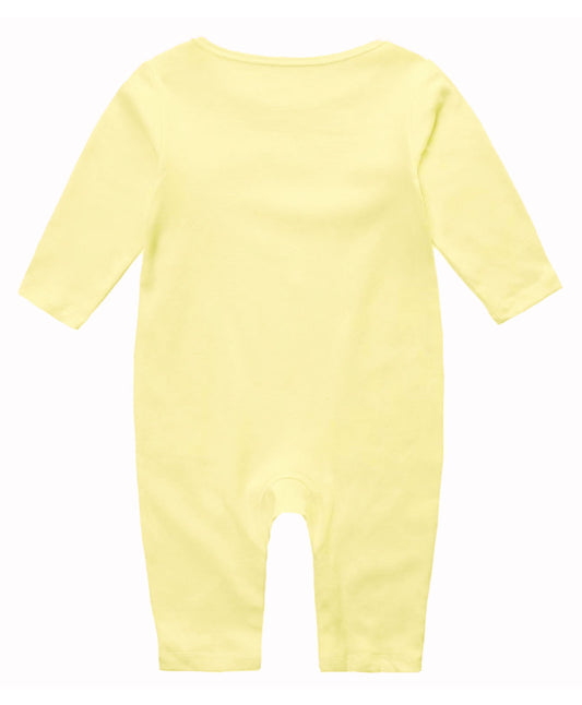 KNITROOT My First Diwali Baby With Firecrackers Full Sleeves Romper Light Yellow