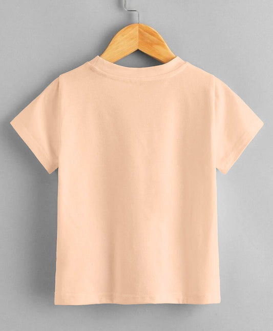 KNITROOT My First Diwali With Mumma and Papa Boy With Sparkler Half Sleeves Tee Peach