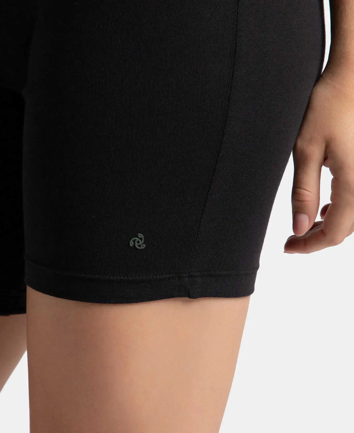 Jockey High Coverage Cotton Shorties With Concealed Waistband | Black