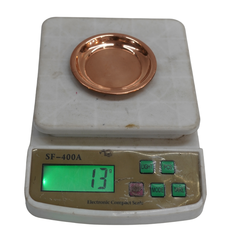 Copper Small Pooja Plate 13g Pack of 4