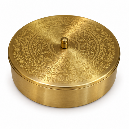 Vintage Brass Masala Box 771g