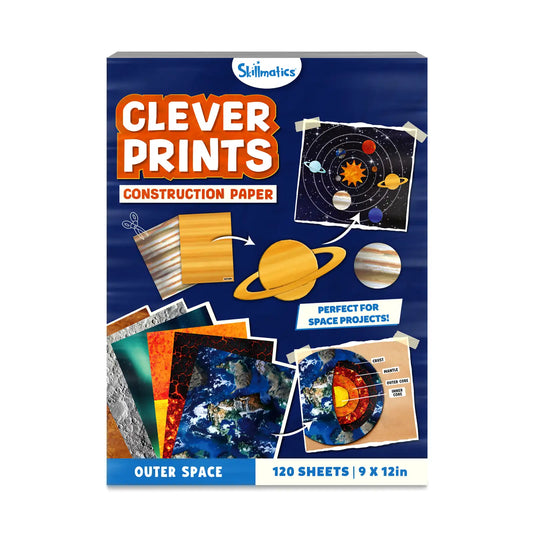 Skillmatics Clever Prints Outer Space Construction Paper 120 Sheets