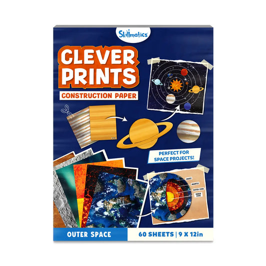 Skillmatics Clever Prints Outer Space Construction Paper 60 Sheets