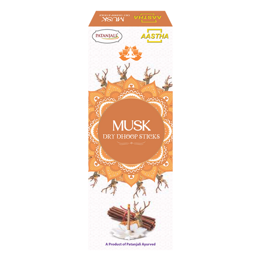 Patanjali Aastha Dry Dhoop Sticks Musk 8 N