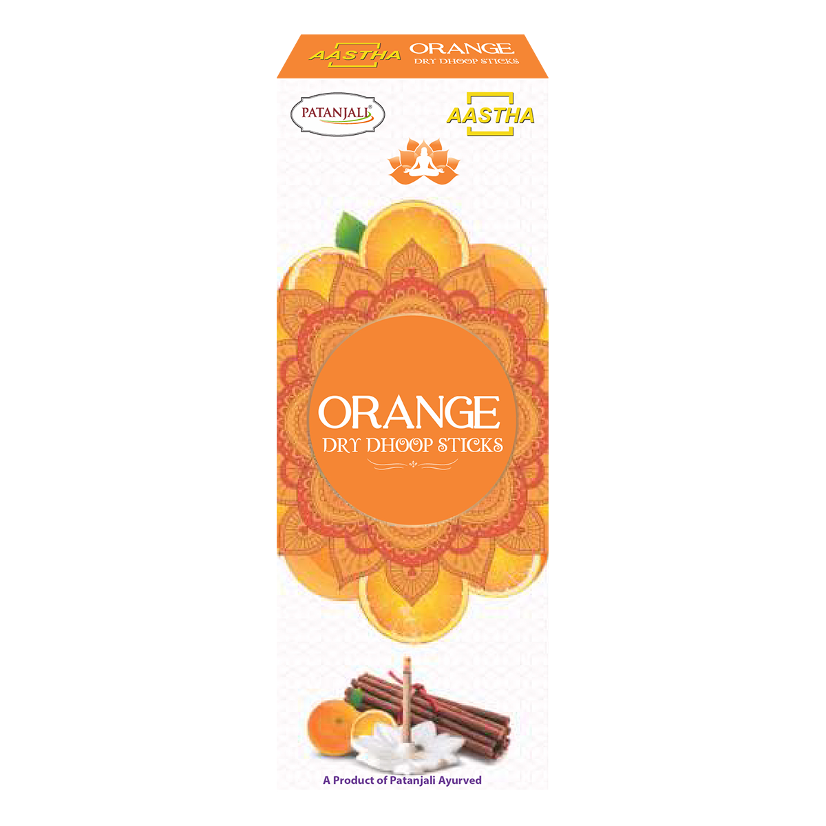 Patanjali Aastha Dry Dhoop Sticks Orange-8N