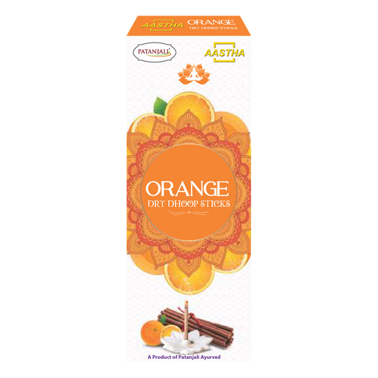 Patanjali Aastha Dry Dhoop Sticks Orange-8N