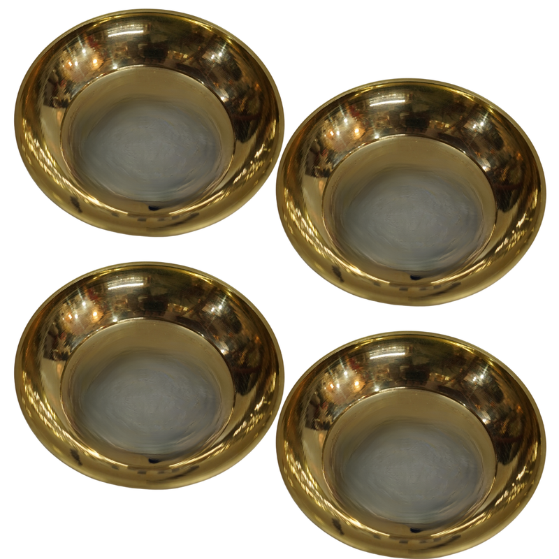 Brass Round Plate Bowl 83g Pack of 4