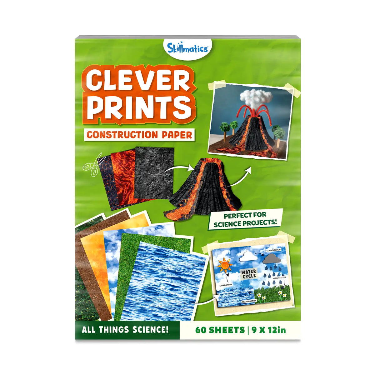 Skillmatics Clever Prints All Things Science Construction Paper 60 Sheets