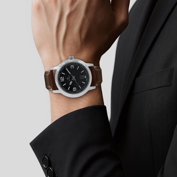 Titan Quartz Analog Black Dial Leather Strap Watch for Men
