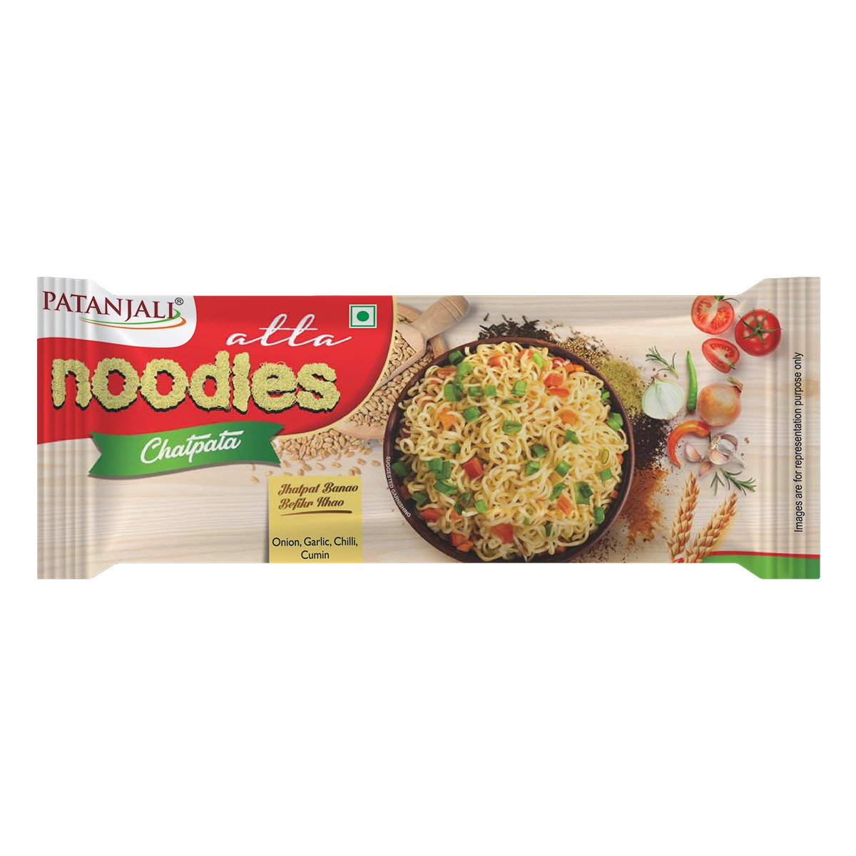Patanjali Atta Noodles Chatpataa Family Pack 250g