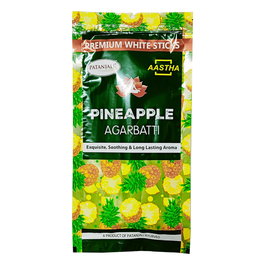 Patanjali Aastha Premium White Stick Pineapple Agarbatti