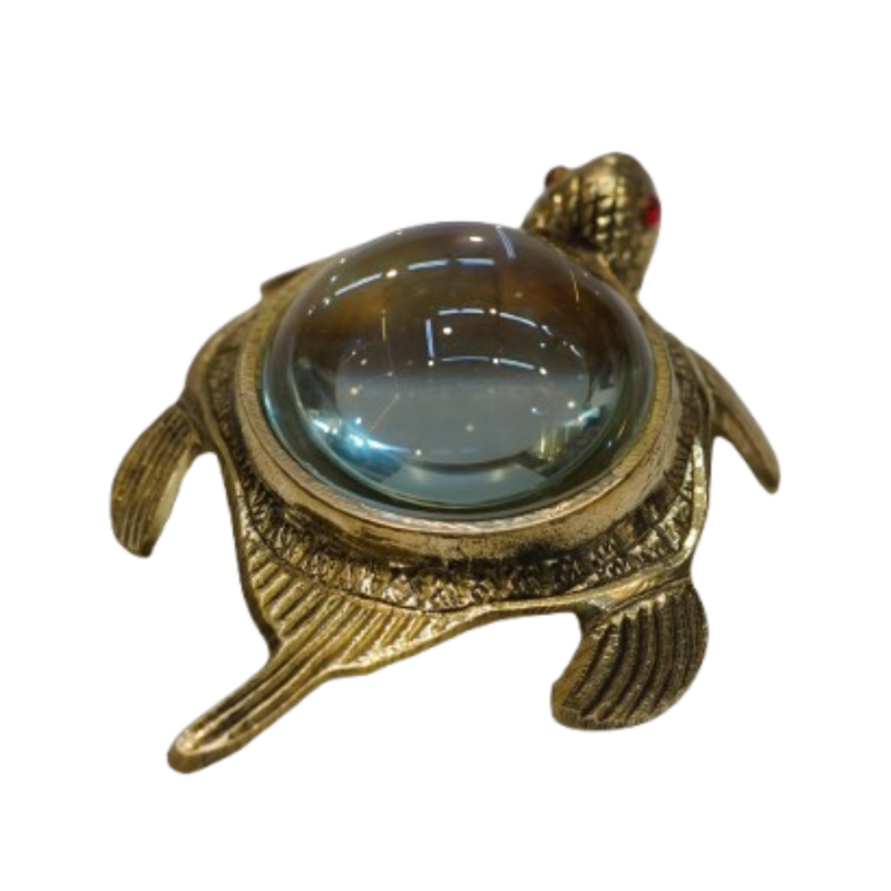 Lucky Turtle Glass Feng Shui Item 172g