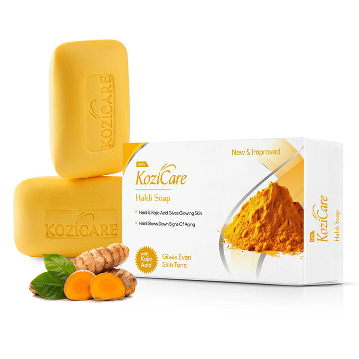 Kozicare Kojic Acid Soap & Glutathione Soap | Haldi Turmeric Face Ubtan Soap | Ghar Ka Soap | Detan Soap | Soaps For Bat