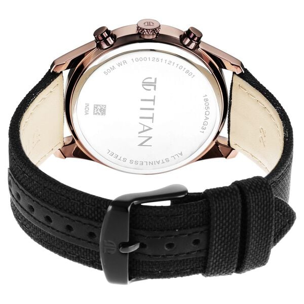 Titan Men's Infinity Chrono watch Durable Leather Strap