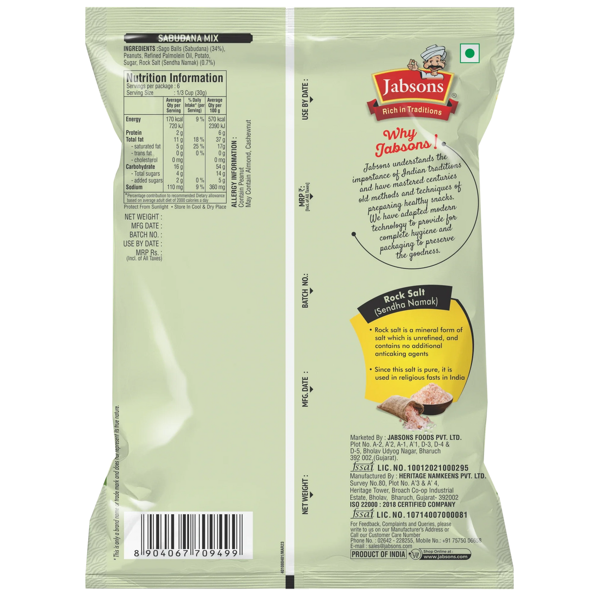 Jabsons Foods Sabudana Mix