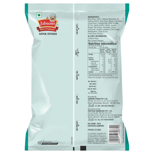 Jabsons Foods Chinese Chatka Soya Sticks