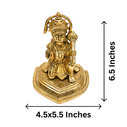 Brass Sitting Hanuman Ji Idol 1933g