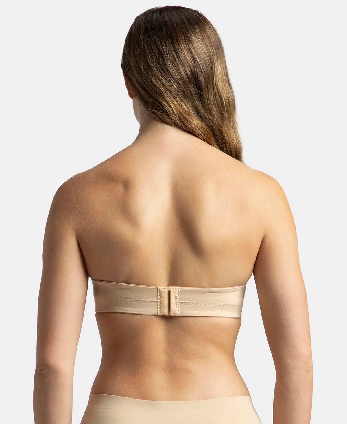 Under Wired Padded Soft Touch Microfiber Elastane Full Coverage Strapless Bra With Ultra Grip Support Band Light Skin 1831