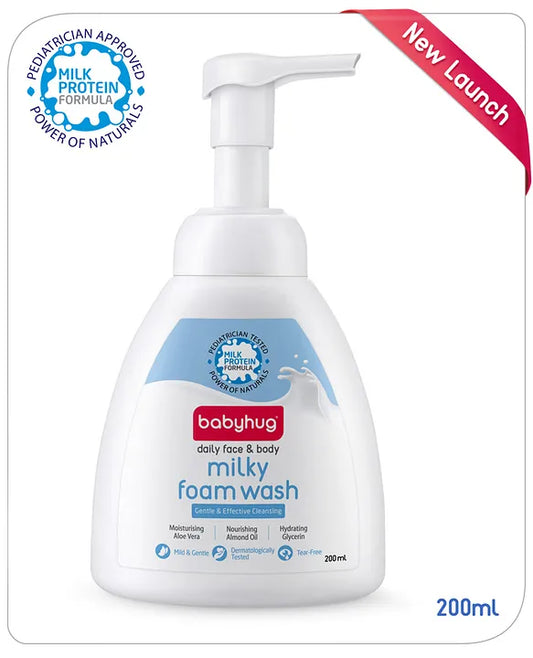 Babyhug Milky Foam Face & Body Wash - PUSHMYCART