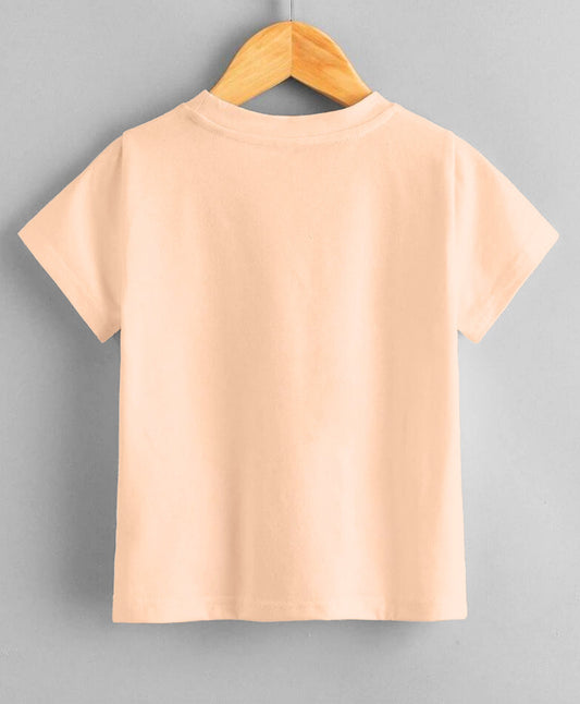 KNITROOT Its My First Diwali Crawling Baby Half Sleeves Tee Peach