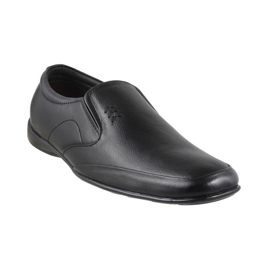 Mochi Black Formal Moccasin Shoes for Men Style 19-3979L