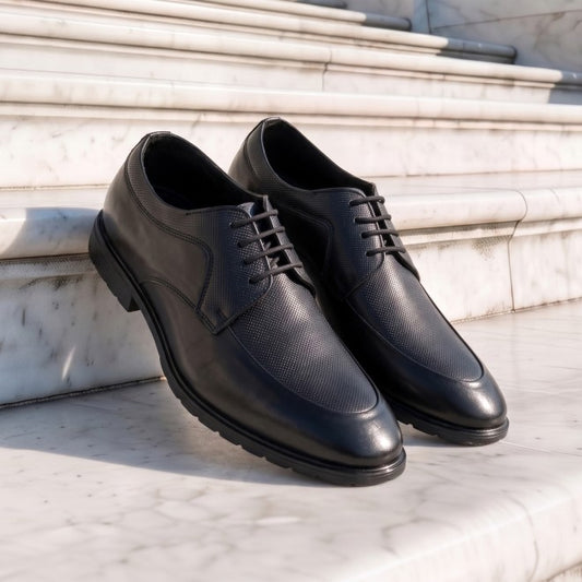 Mochi Black Formal Lace Up Shoes for Men Style 19-660
