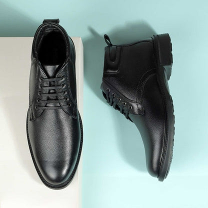 Mochi Black Formal Boots for Men Style 19-675
