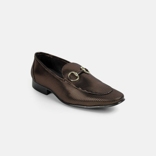 Mochi Bronze Formal Moccasin Shoes for Men Style 19-803
