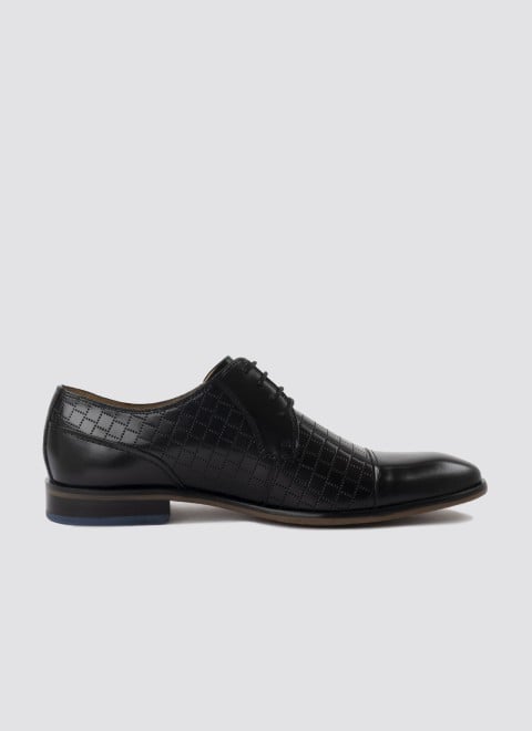 Language Black Formal Oxford Shoes for Men Style 194-2082