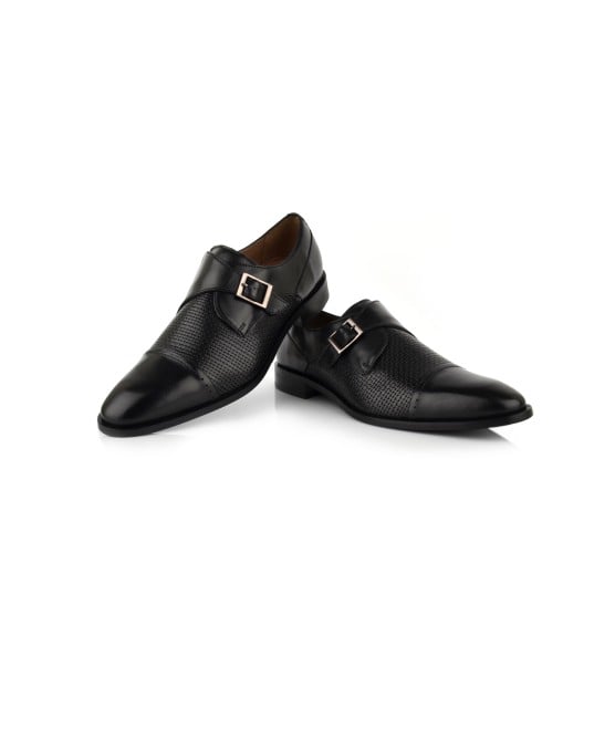 Language Formal Monk Strap Shoes for Men Style 194-540