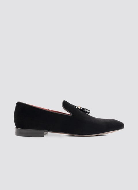 Language Black Formal Moccasin Shoes for Men Style 194-915