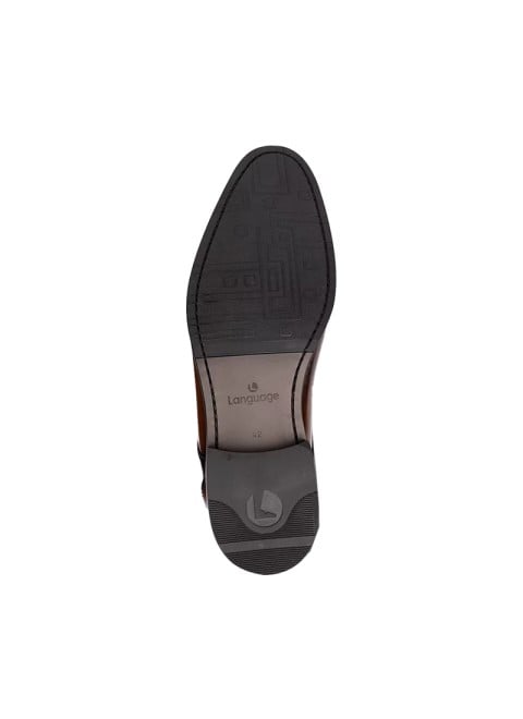 Language Tan Formal Moccasin Shoes for Men Style 194-945