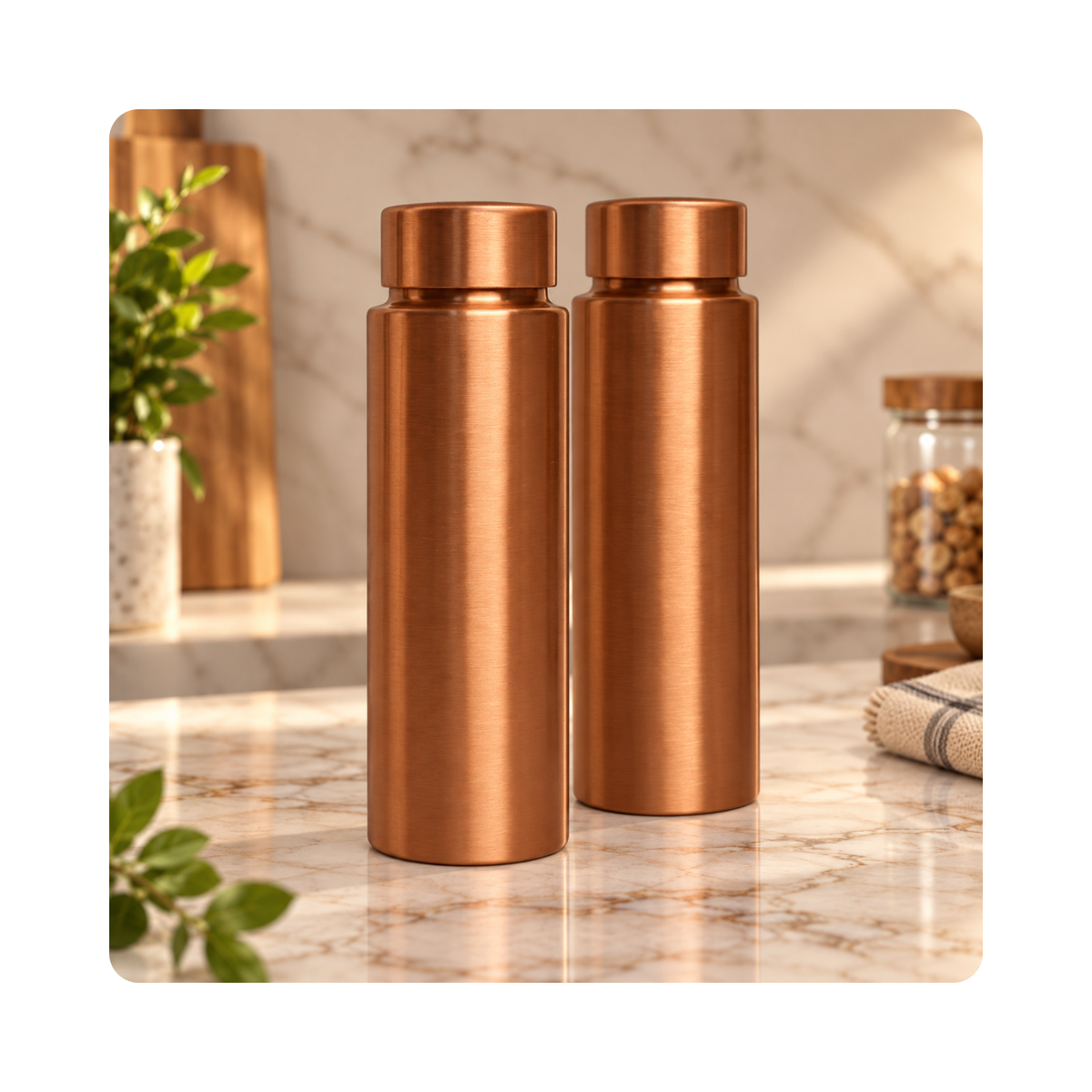 Pure Copper Plain Water Bottle 500 ml