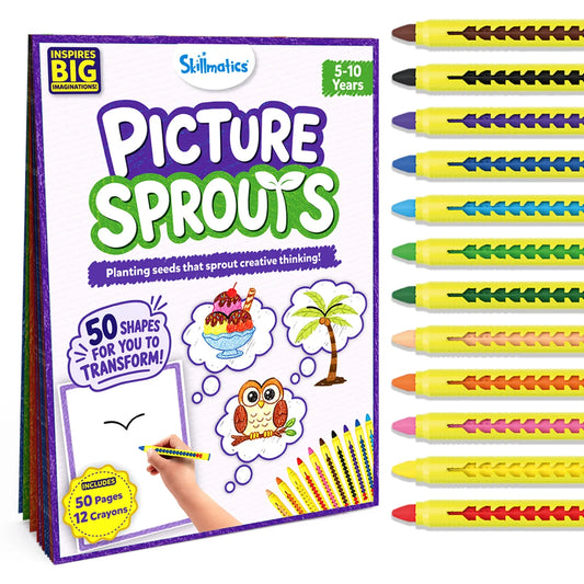 Skillmatics Picture Sprouts Complete the Picture Drawing and Colouring Art Kit Ages 5 to 10