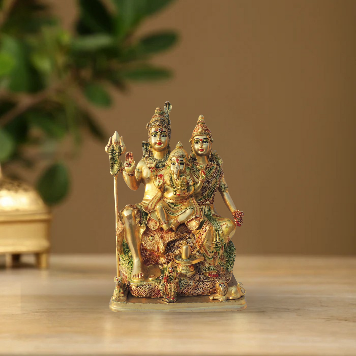 Brass Shiv Parivar Statue | Shiv Family Murti 15.12Kg - PUSHMYCART